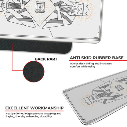 Minimal Keycap - Off White - E-XL Mousepad
