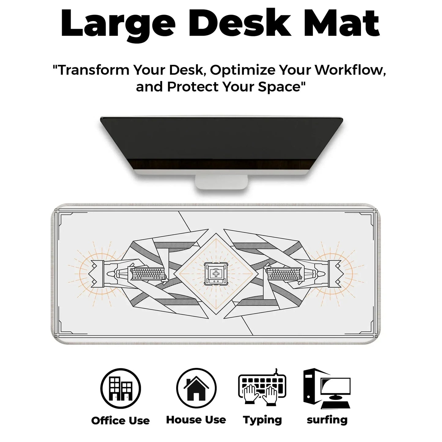 Minimal Keycap - Off White - XL Mousepad