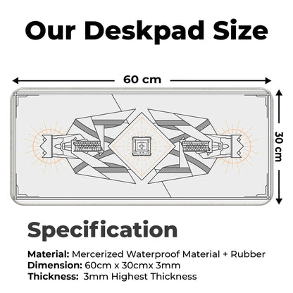 Minimal Keycap - Off White - XL Mousepad