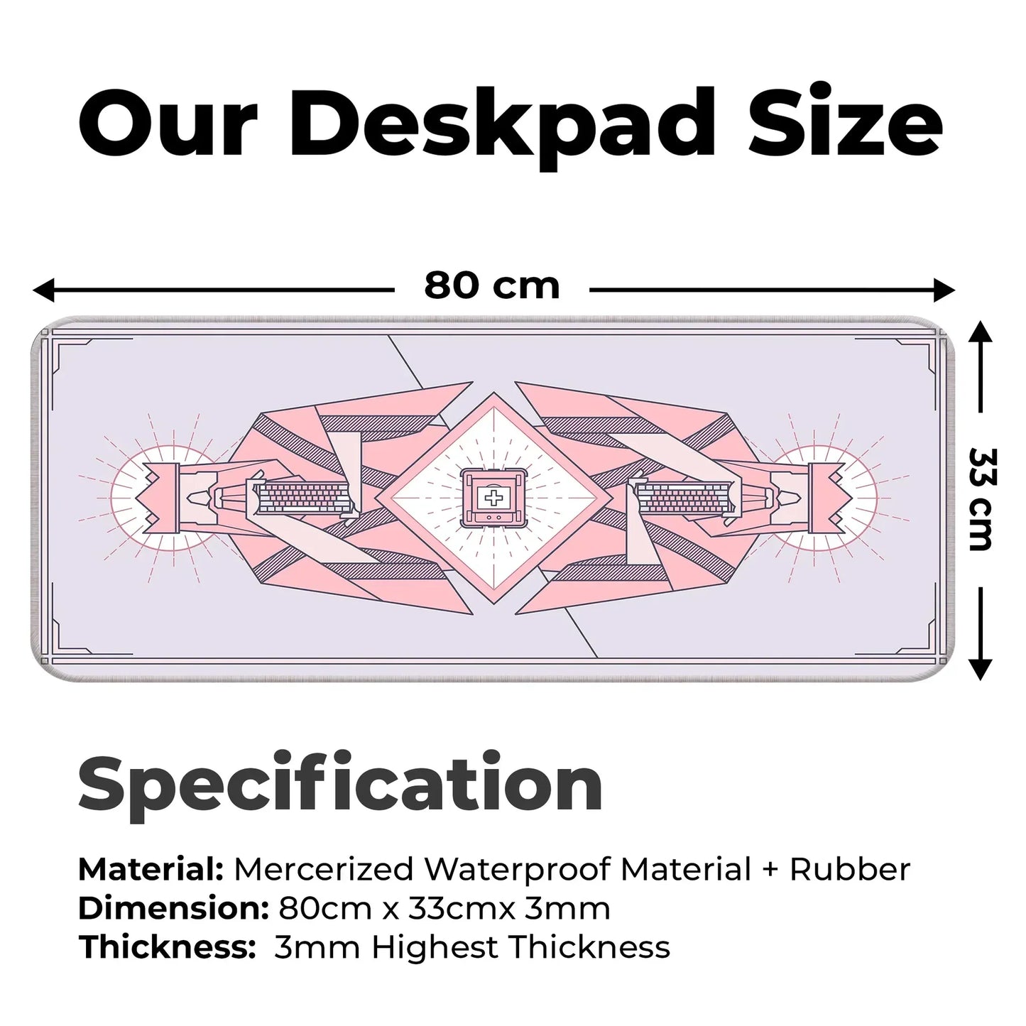 Minimal Keycap - Lavender - E-XL Mousepad