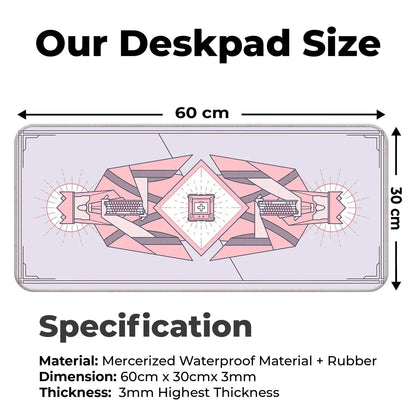 Minimal Keycap - Lavender - XL Mousepad
