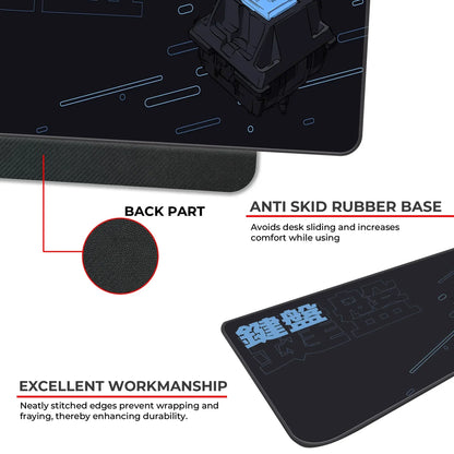 Keycap Abstract - Blue - E-XL Mousepad