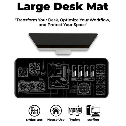 PC Building Guide - Black - XL Mousepad