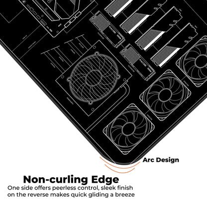 PC Building Guide - Black - E-XL Mousepad