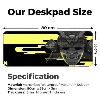 Cyber Oni - Yellow - E-XL Mousepad