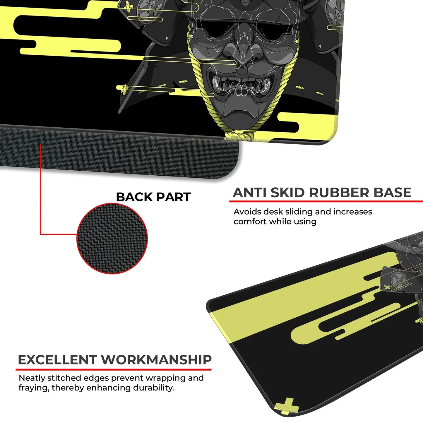 Cyber Oni - Yellow - E-XL Mousepad