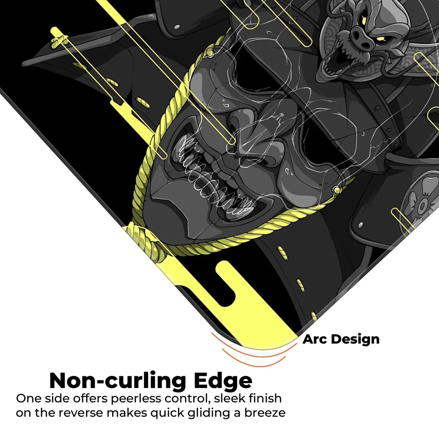 Cyber Oni - Yellow - XL Mousepad