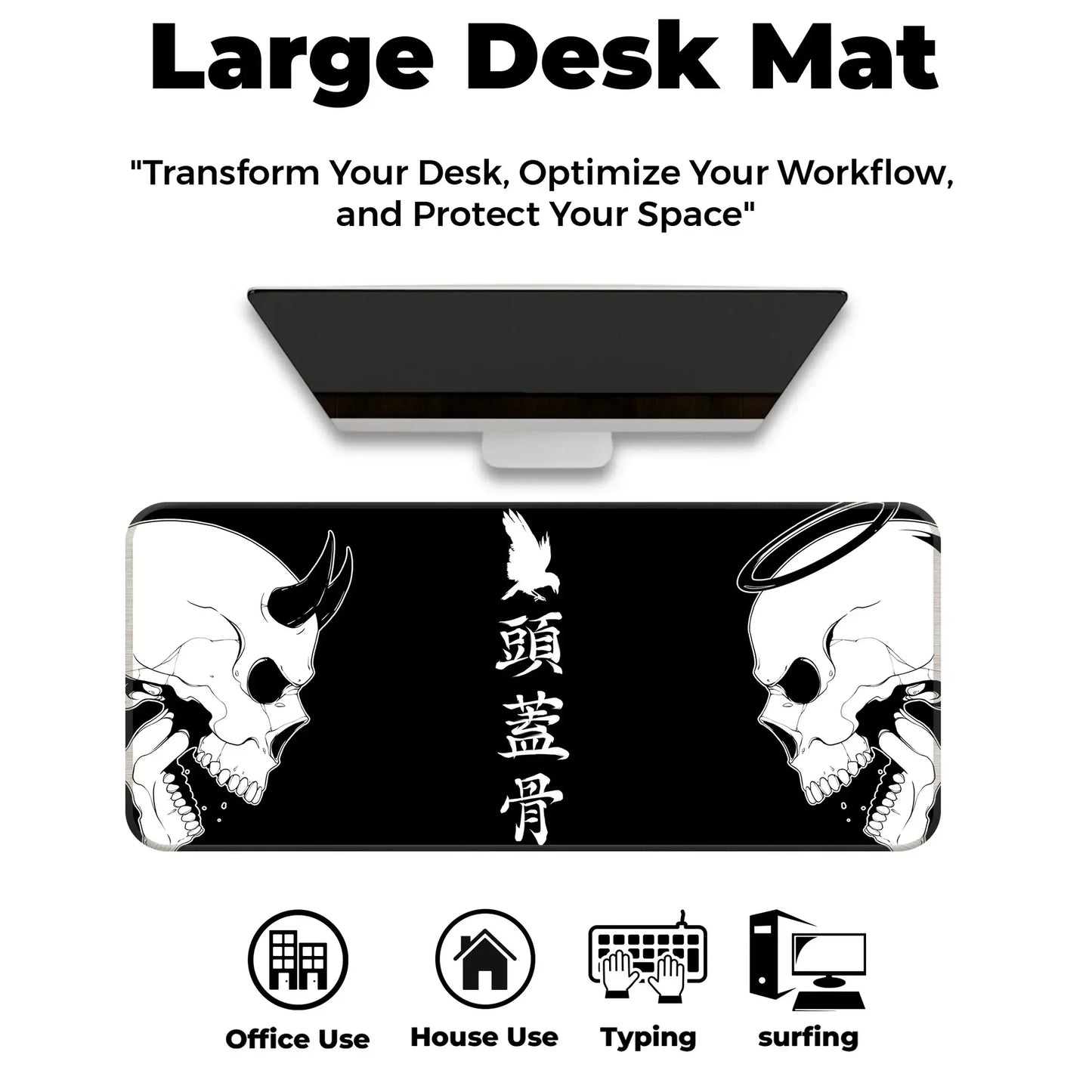 Devil or Angel - Black - XL Mousepad