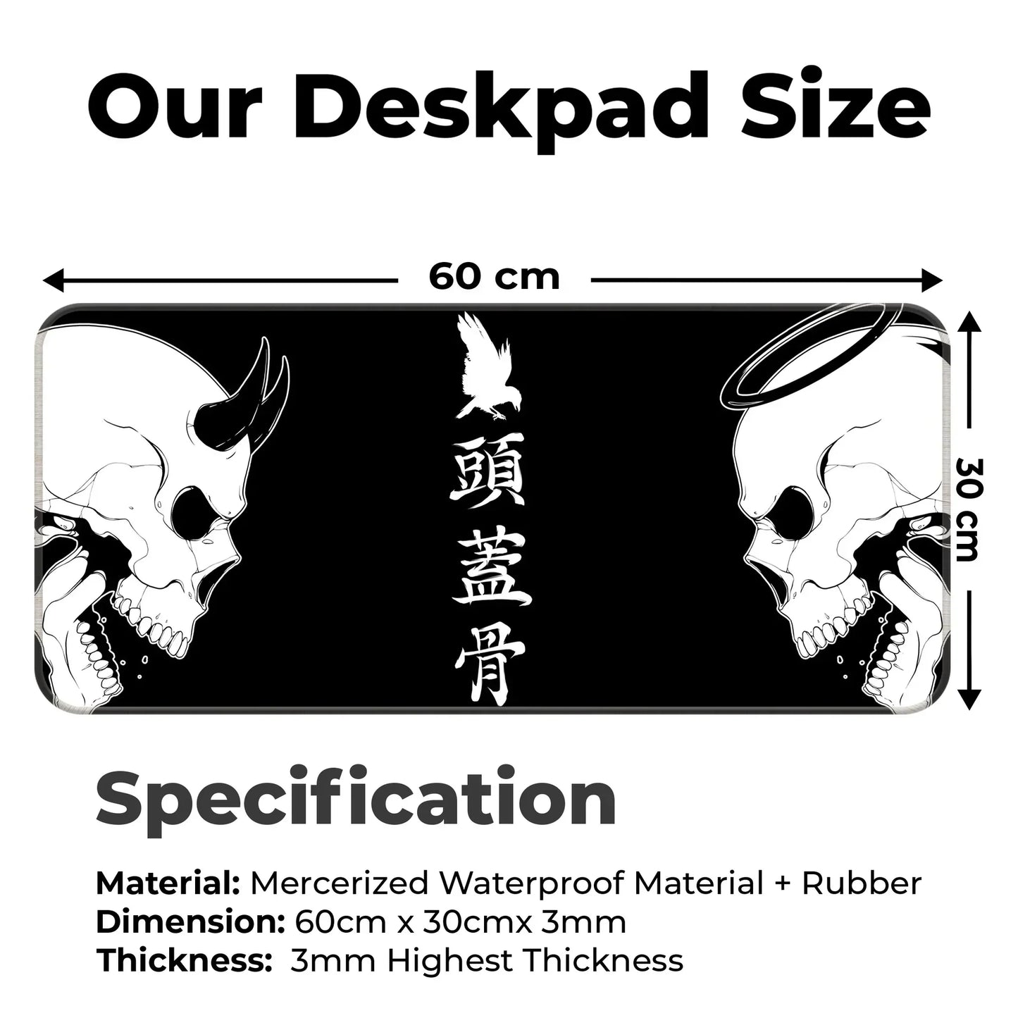 Devil or Angel - Black - XL Mousepad
