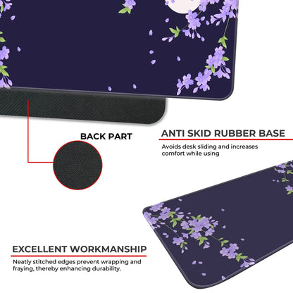 Sakura Petals Moon - Purple - XL Mousepad