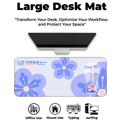 Bubble Tea Cup - Blue - E-XL Mousepad