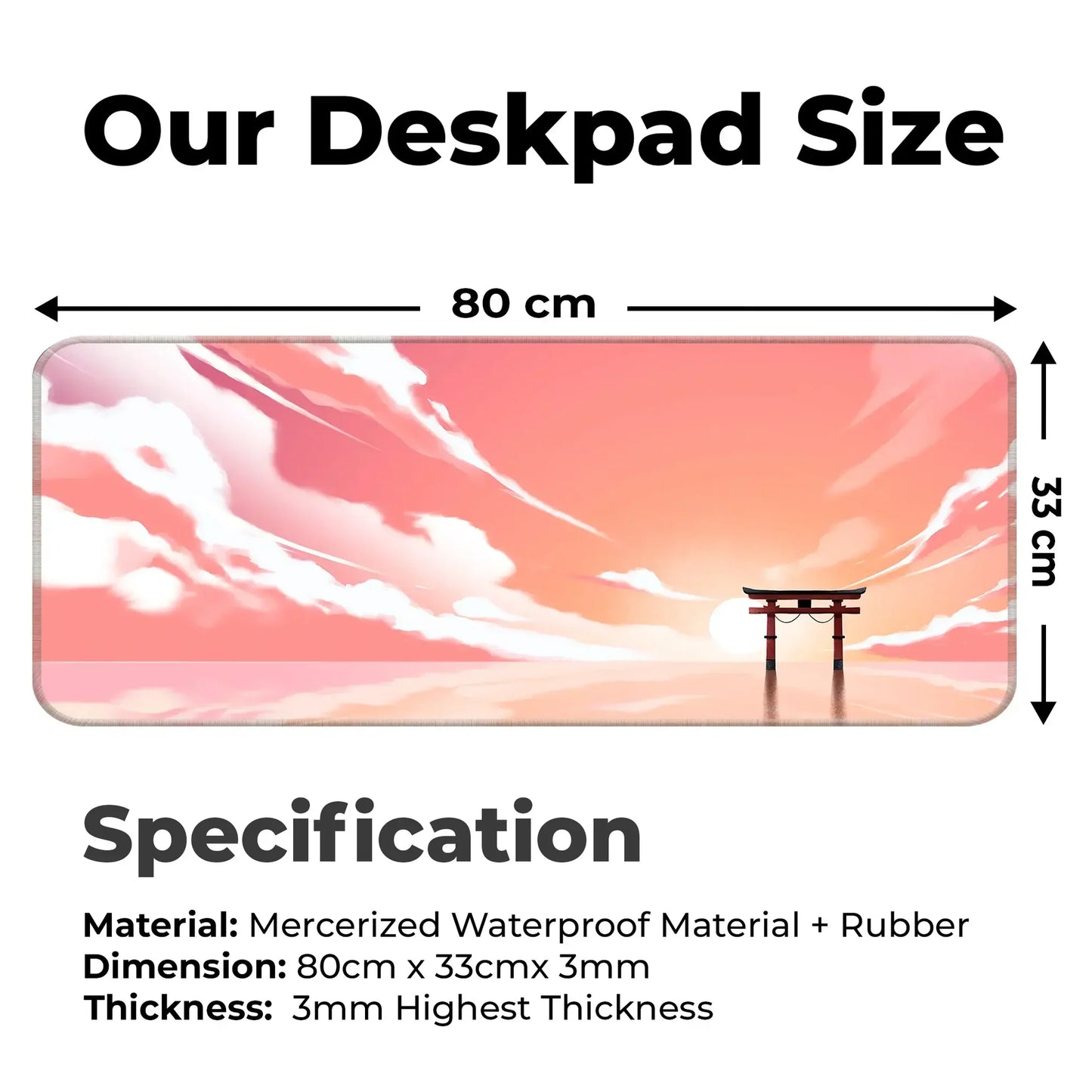 Tori Gate - Sunset - E-XL Mousepad
