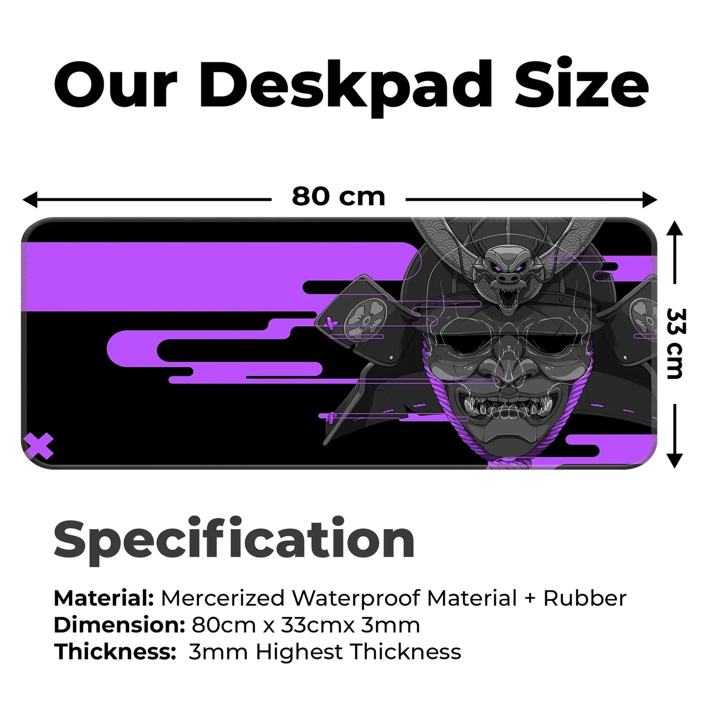 Cyber Oni - Purple - E-XL Mousepad