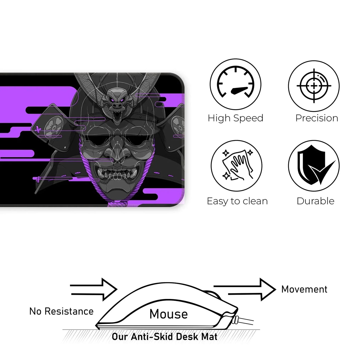 Cyber Oni - Purple - E-XL Mousepad