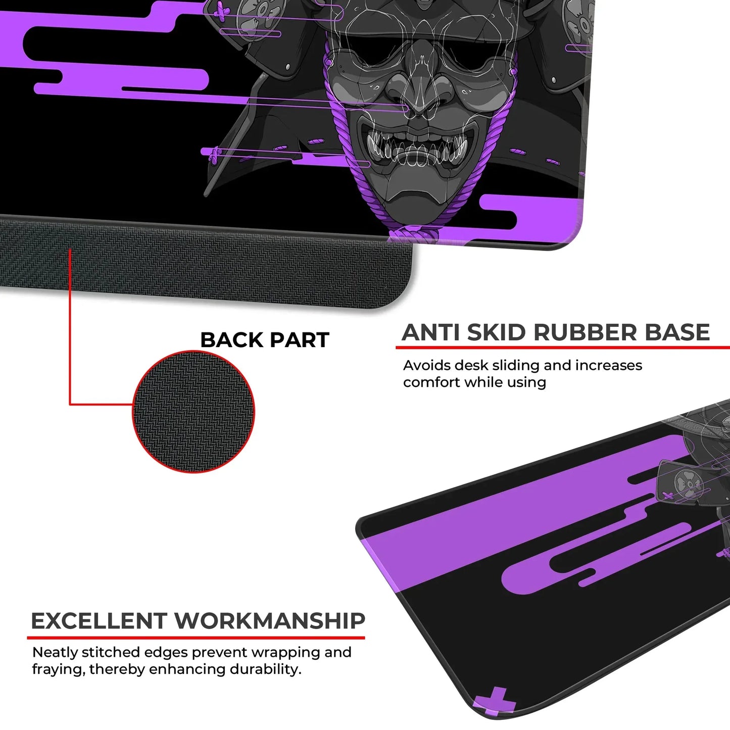 Cyber Oni - Purple - XXL Mousepad