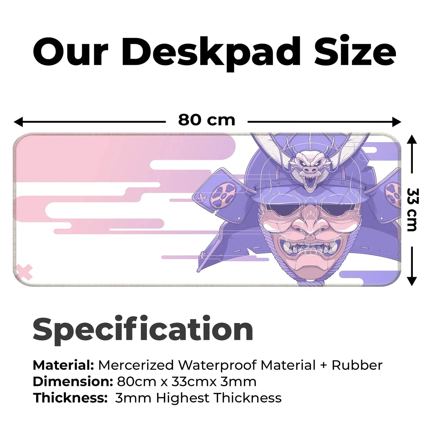 Cyber Oni - Peach - E-XL Mousepad