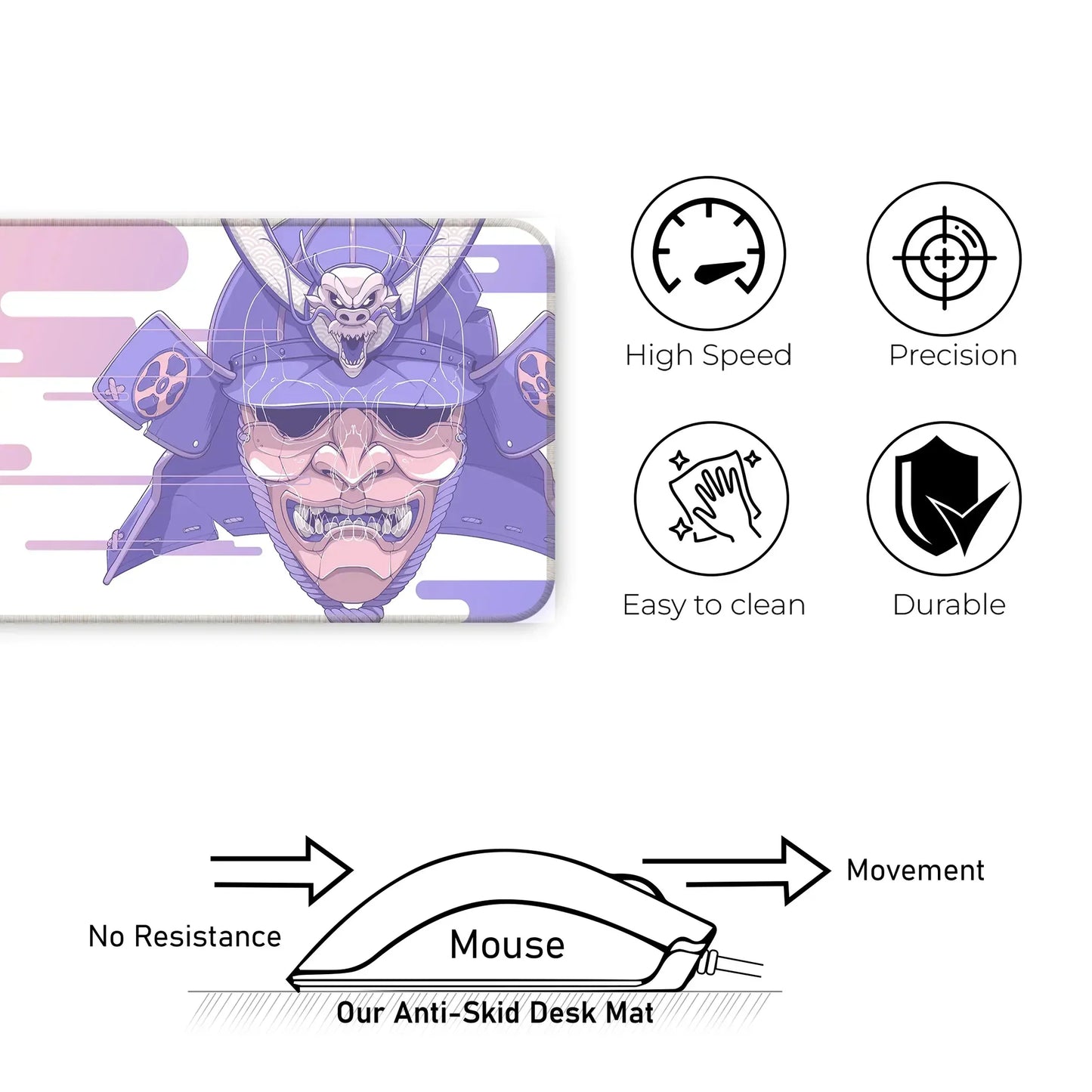 Cyber Oni - Peach - XL Mousepad