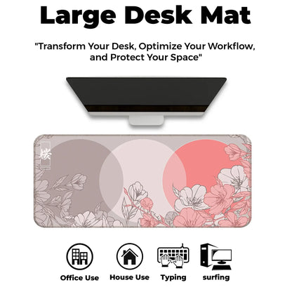 Sakura Circles - Peach - XXL Mousepad