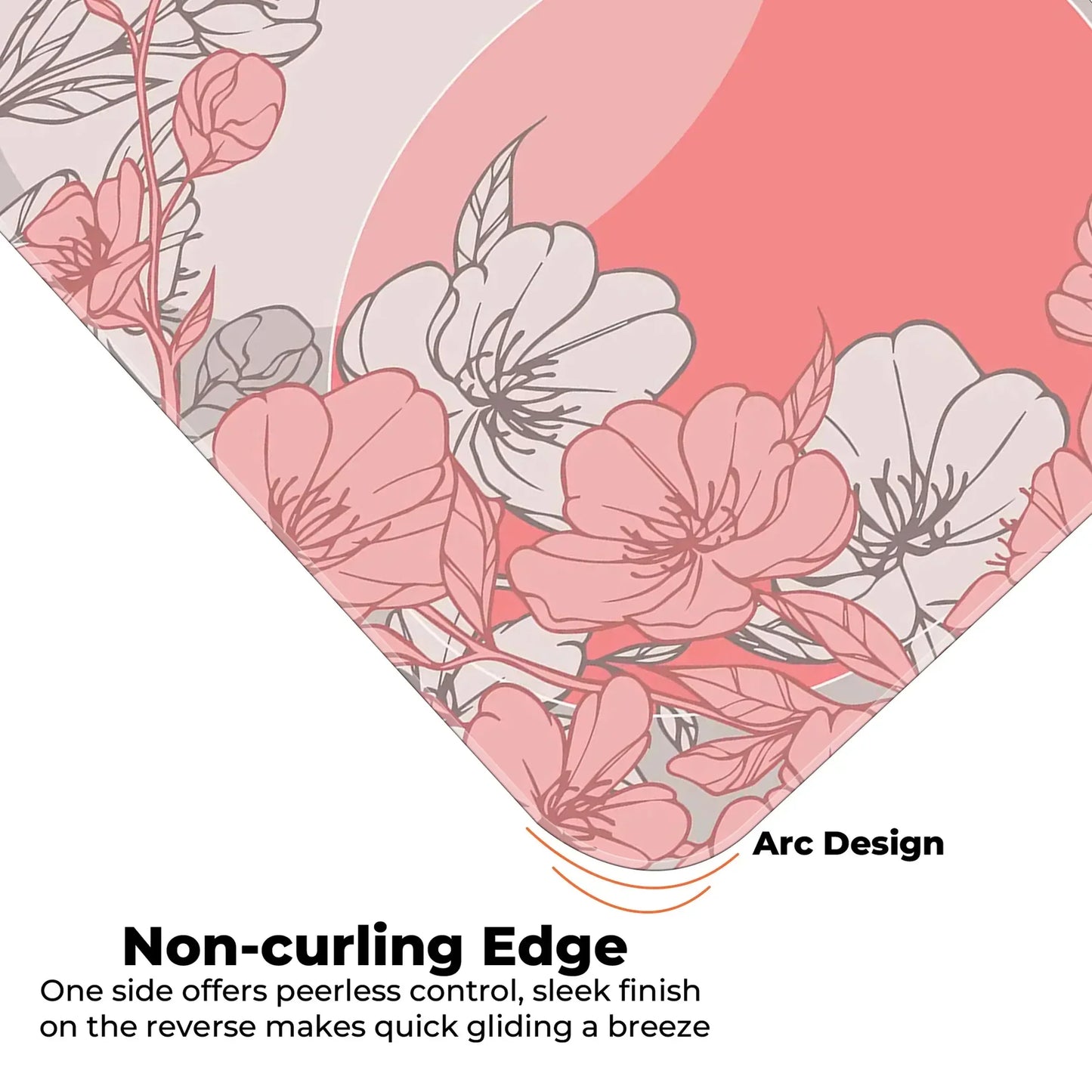 Sakura Circles - Peach - XXL Mousepad