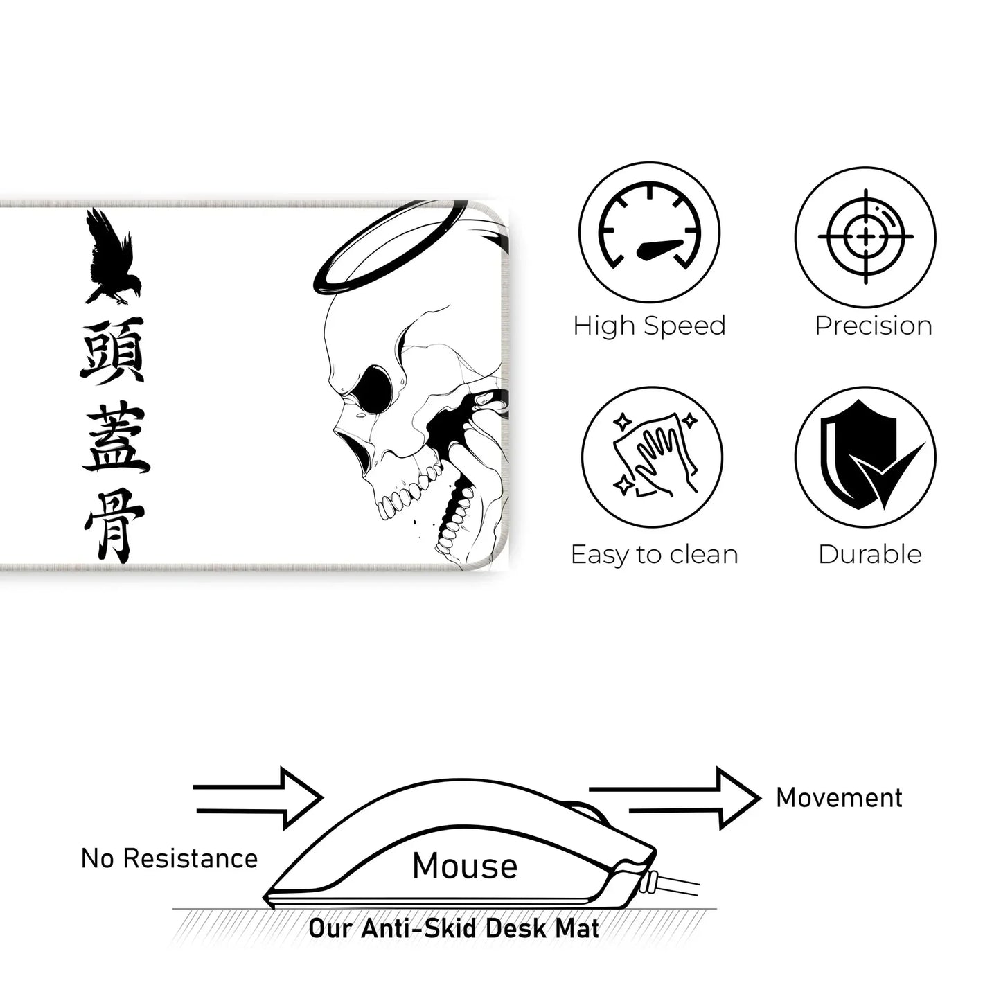 Devil or Angel - White - XL Mousepad