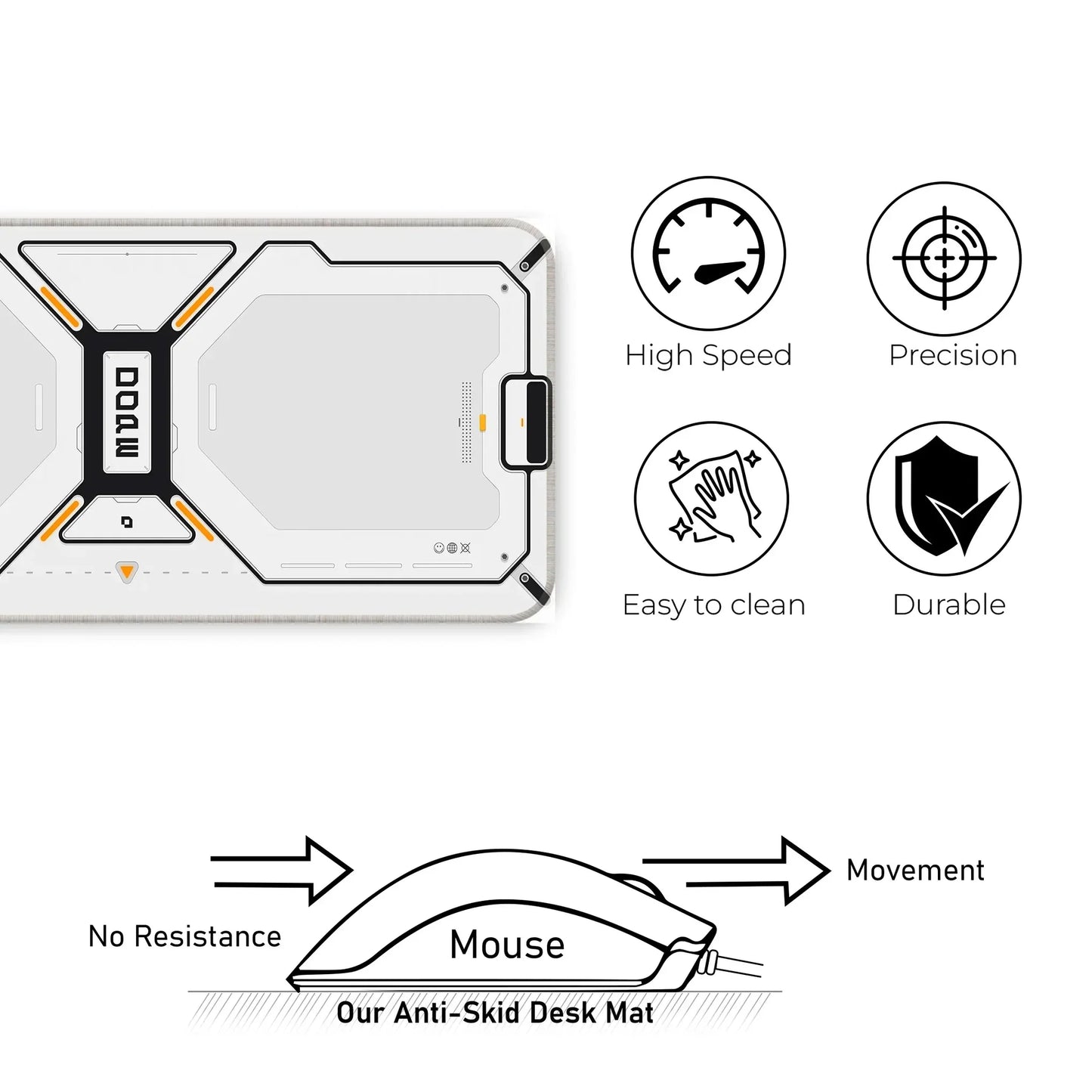 Dope Pattern - White - XL Mousepad