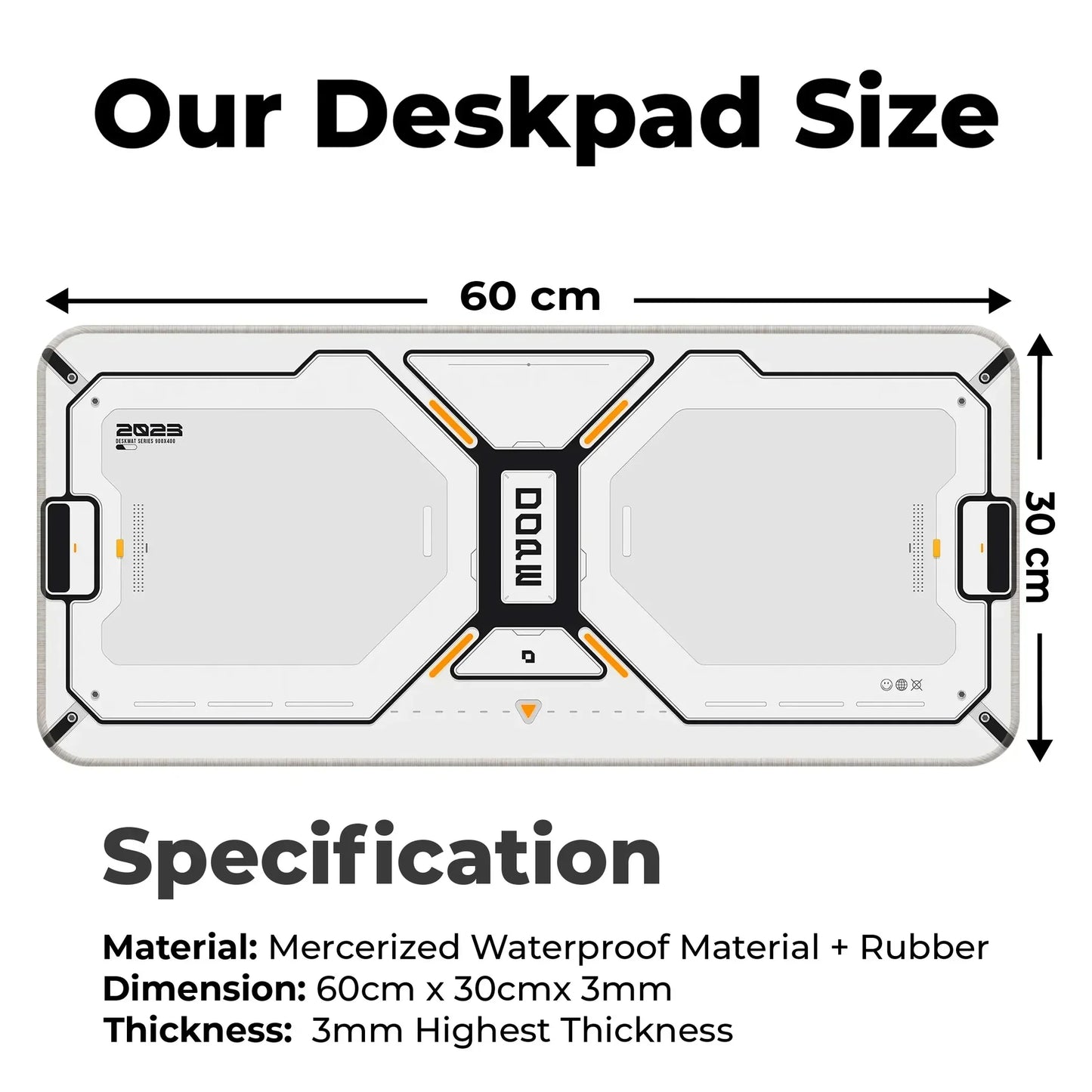 Dope Pattern - White - XL Mousepad