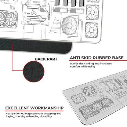PC Building Guide - White - XXL Mousepad