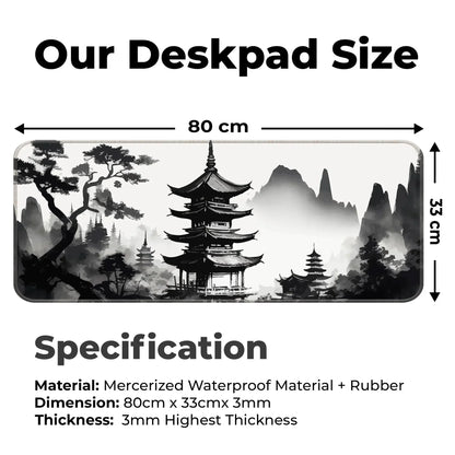 Japanese Zen Temple - E-XL Mousepad