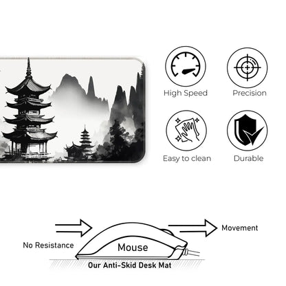 Japanese Zen Temple - XL Mousepad