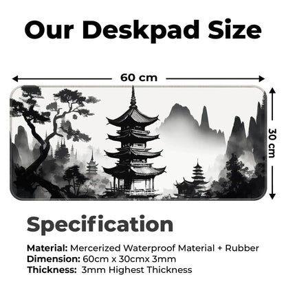 Japanese Zen Temple - XL Mousepad
