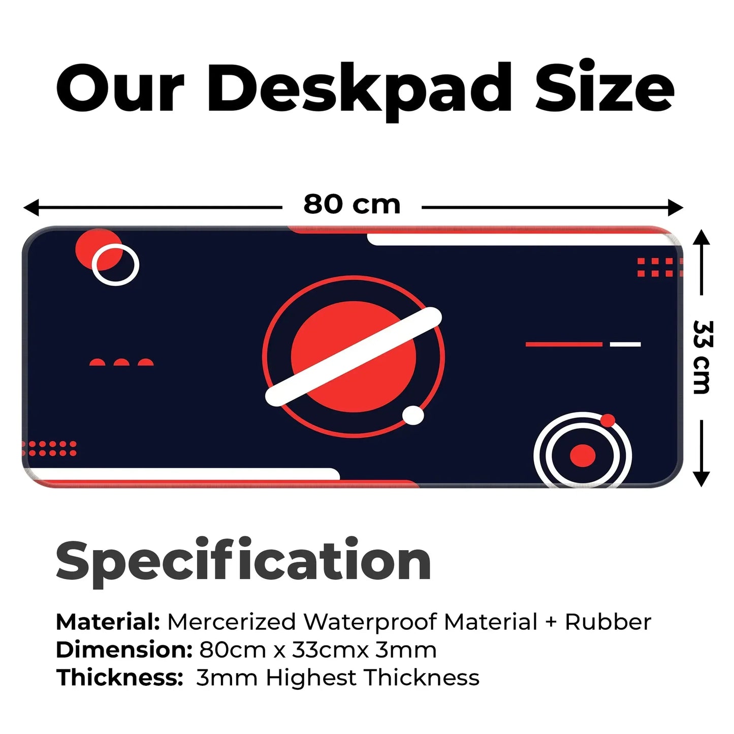 Red Orbit Minimal - E-XL Mousepad