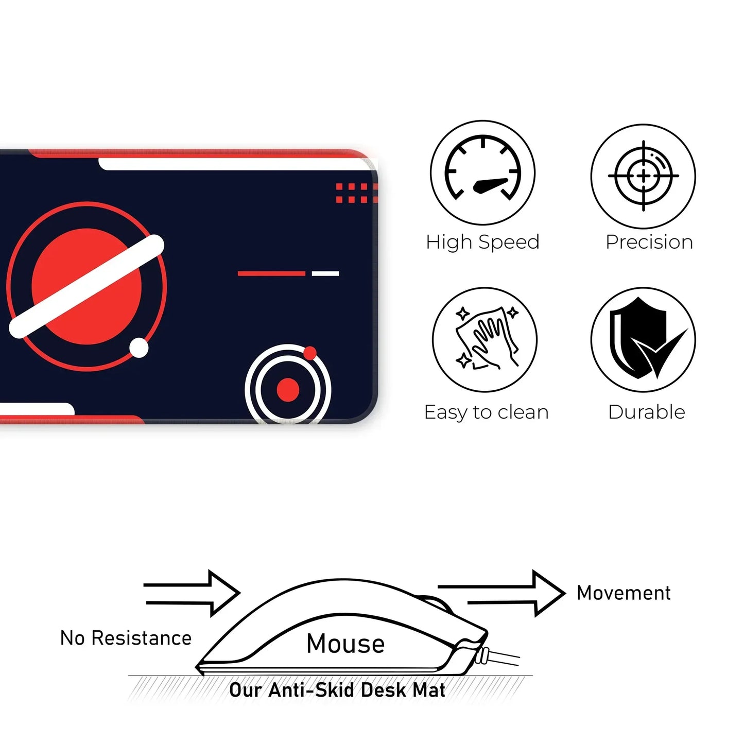 Red Orbit Minimal - E-XL Mousepad