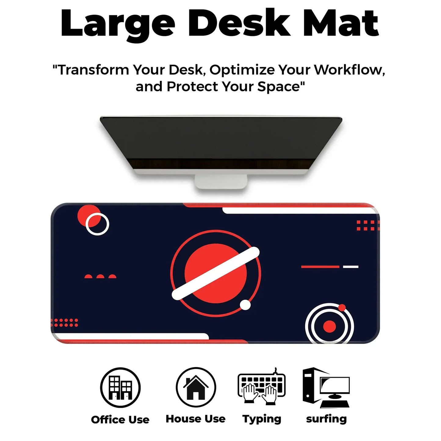 Red Orbit Minimal - XXL Mousepad