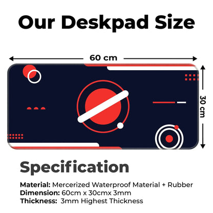 Red Orbit Minimal - XL Mousepad