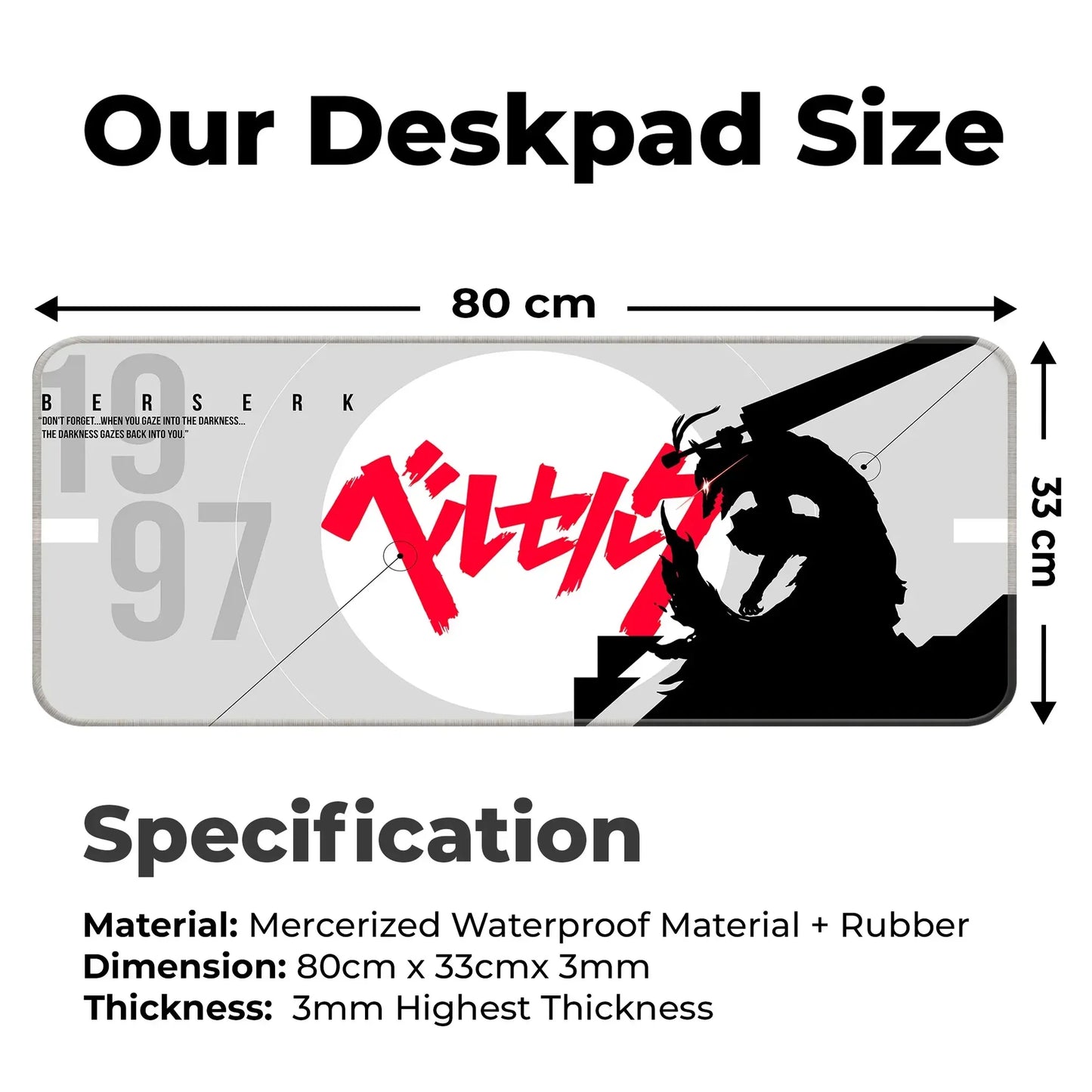 Berserk - Light - E-XL Mousepad