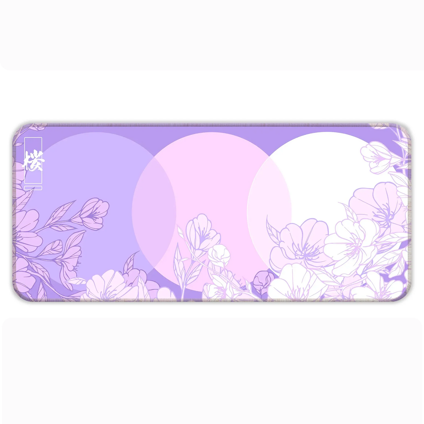Sakura Circles - Lavender - E-XL Mousepad