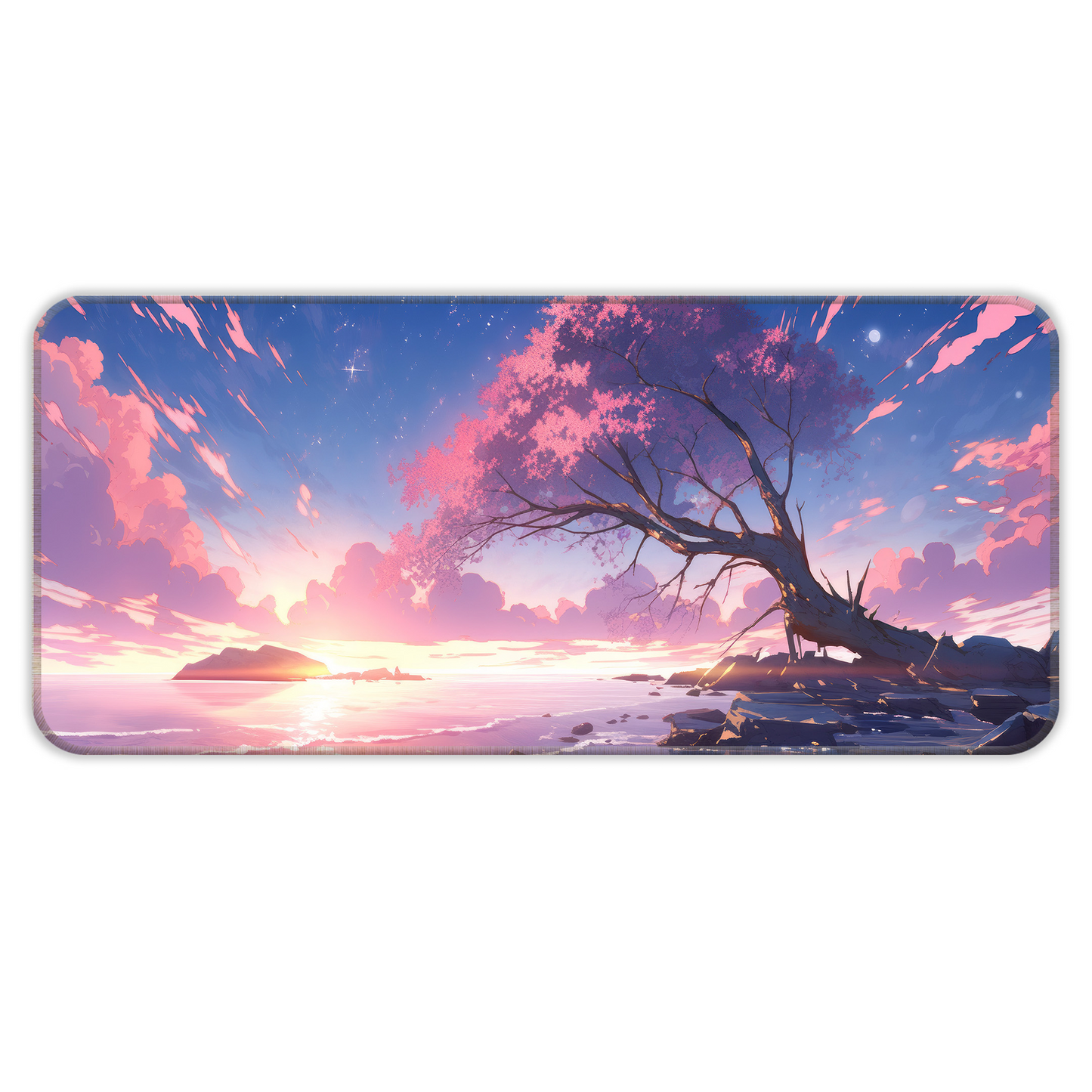 Sakura Sunset Abstract - XXL Mousepad