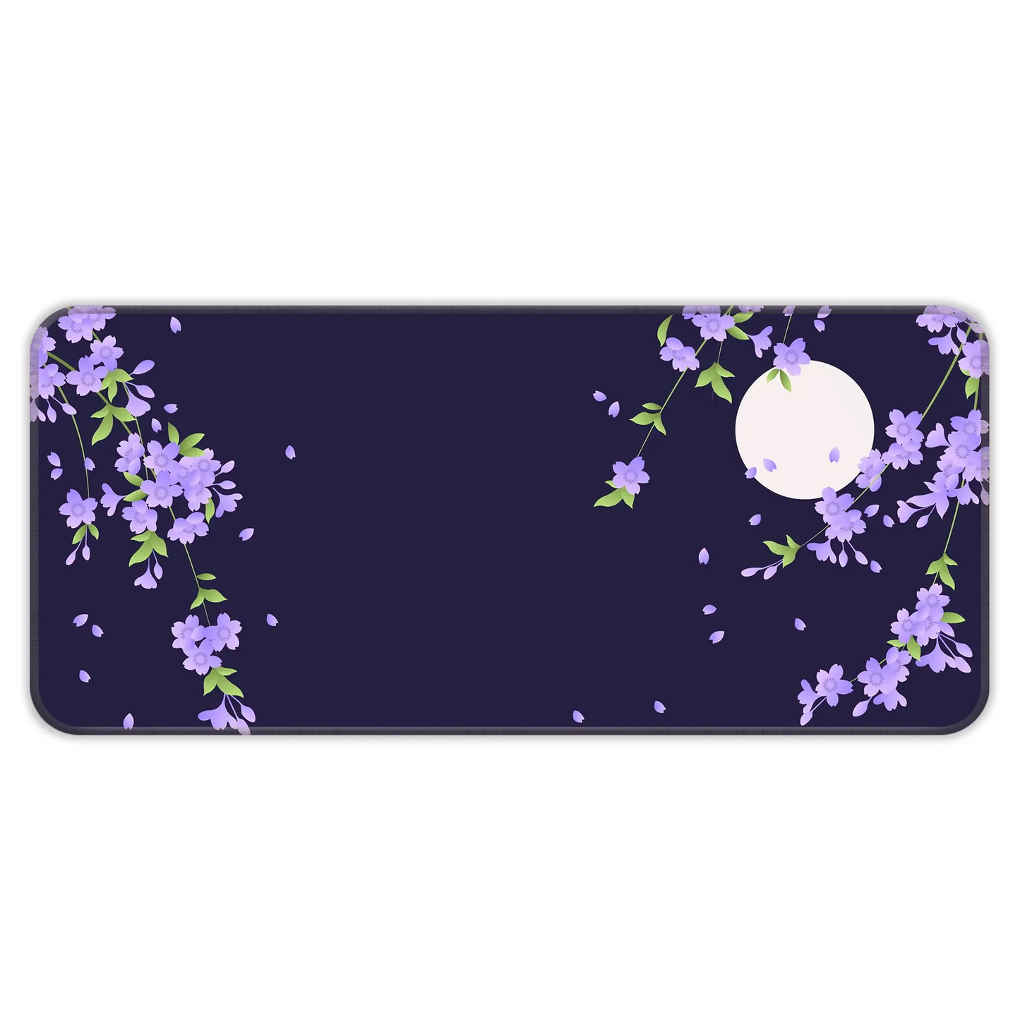 Sakura Petals Moon - Purple - XL Mousepad