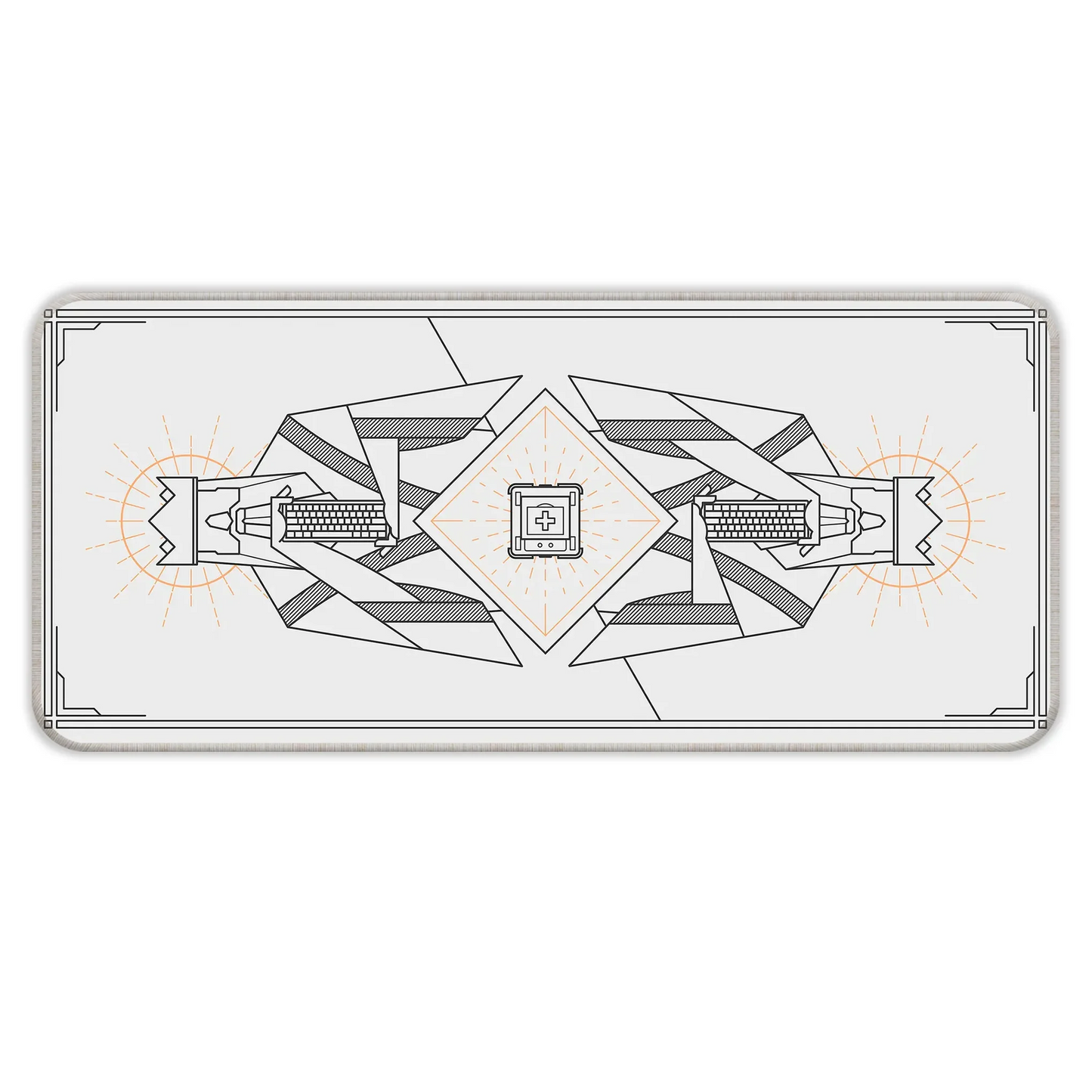 Minimal Keycap - Off White - XL Mousepad
