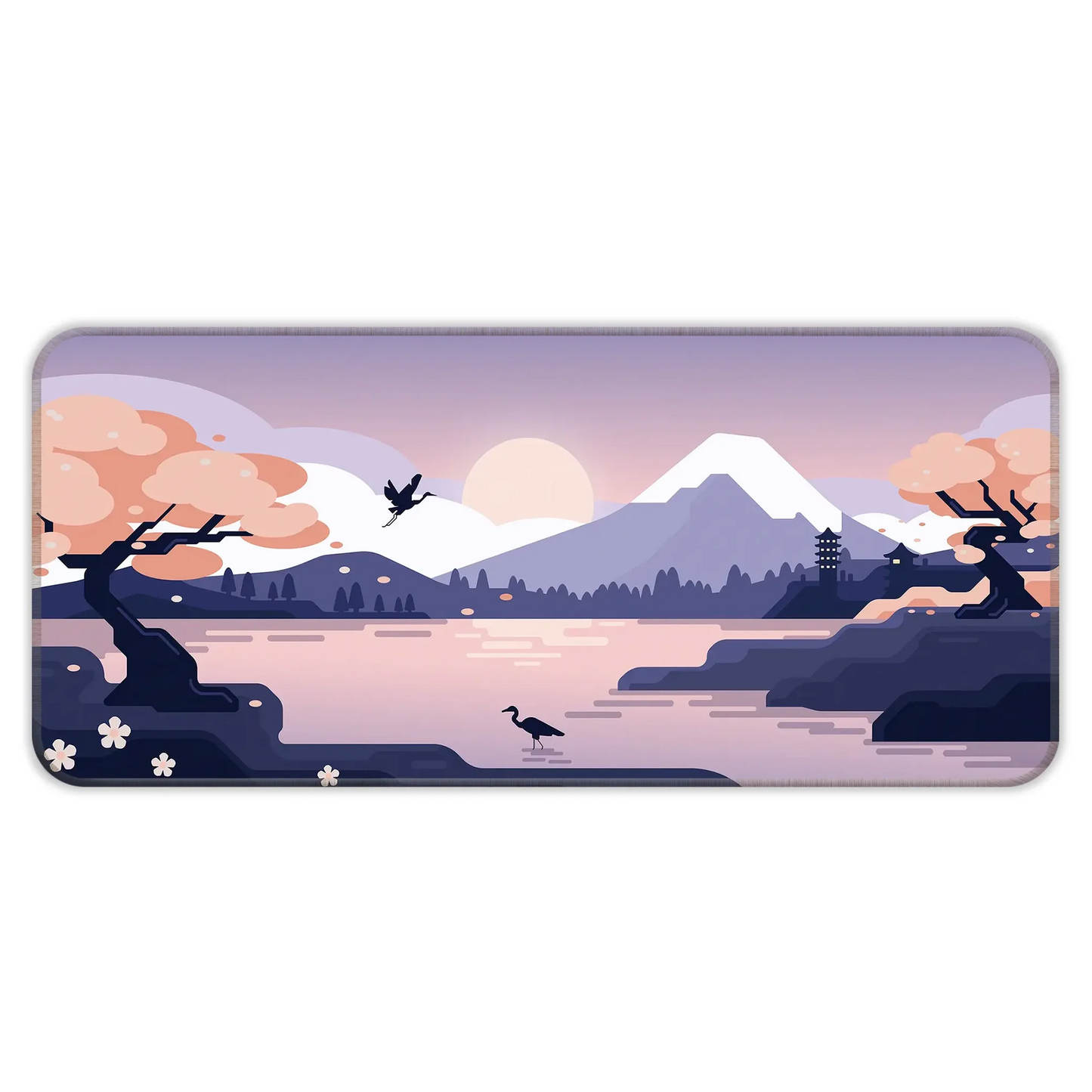 Mountains Art - Lavender - E-XL Mousepad