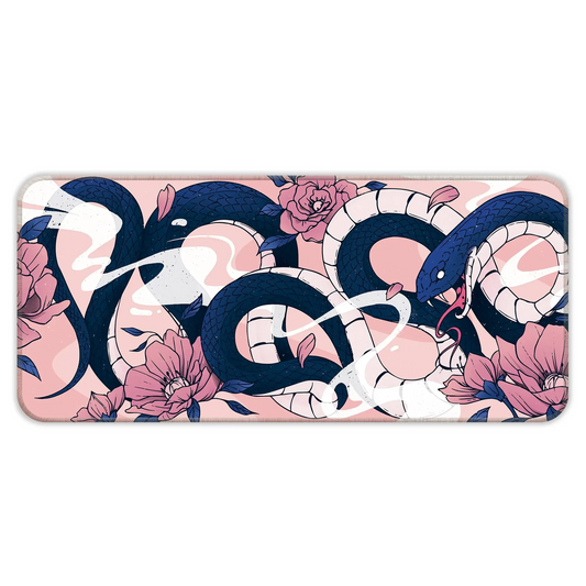 Sakura Snakes - Blue - XXL Mousepad