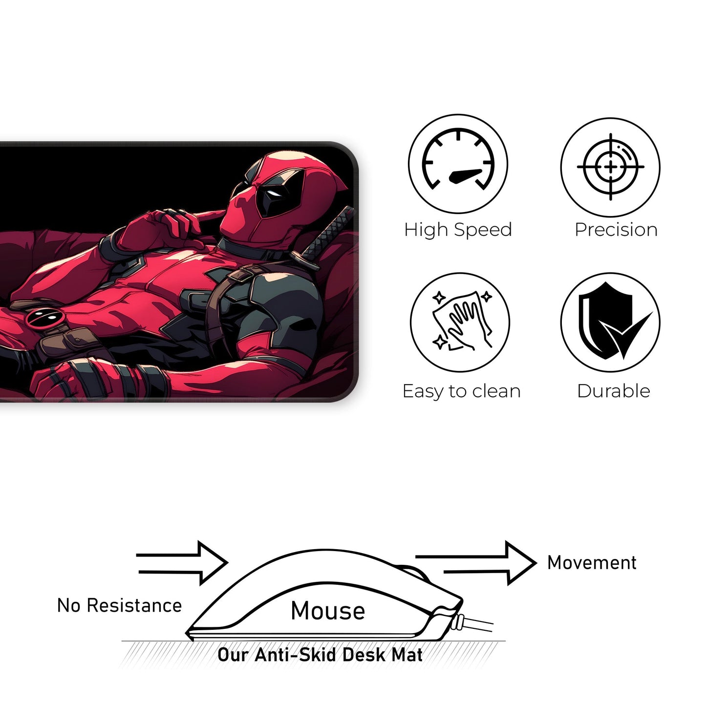 Chilling Deadpool - XL Mousepad