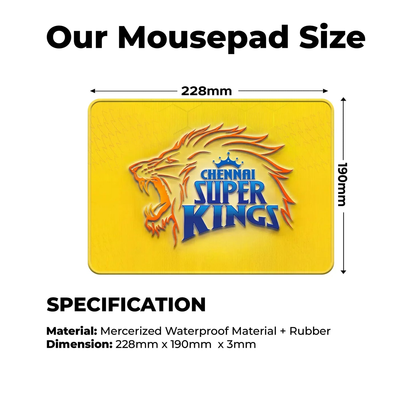 Chennai Super Kings – S Size Mousepad (Special Cricket Edition)