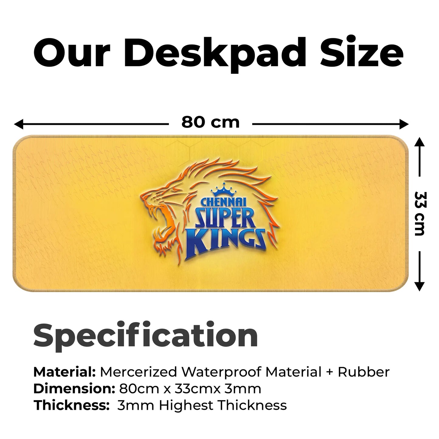Chennai Super Kings – E-XL Size Mousepad (Special Cricket Edition)