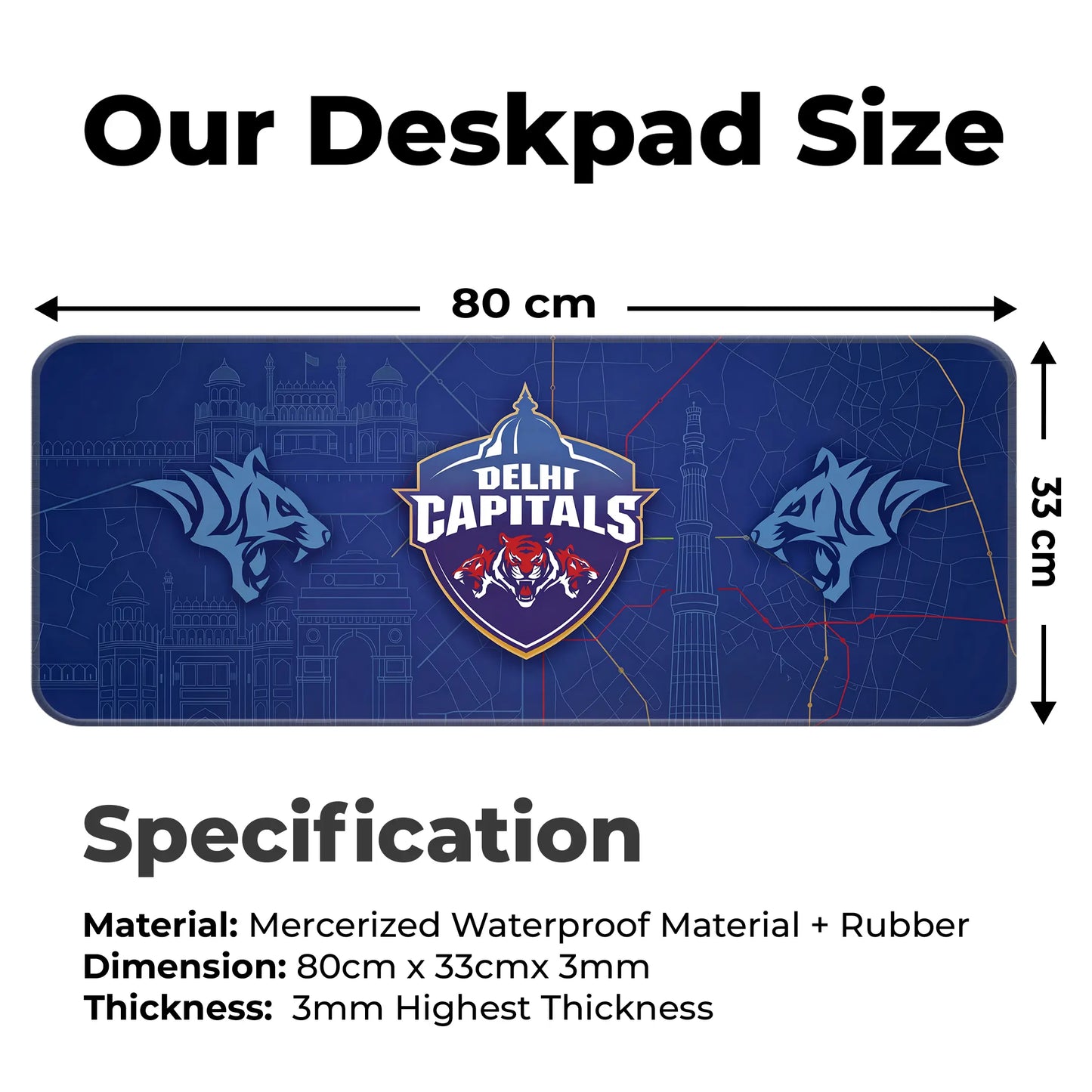 Delhi Capitals – E-XL Size Mousepad (Special Cricket Edition)