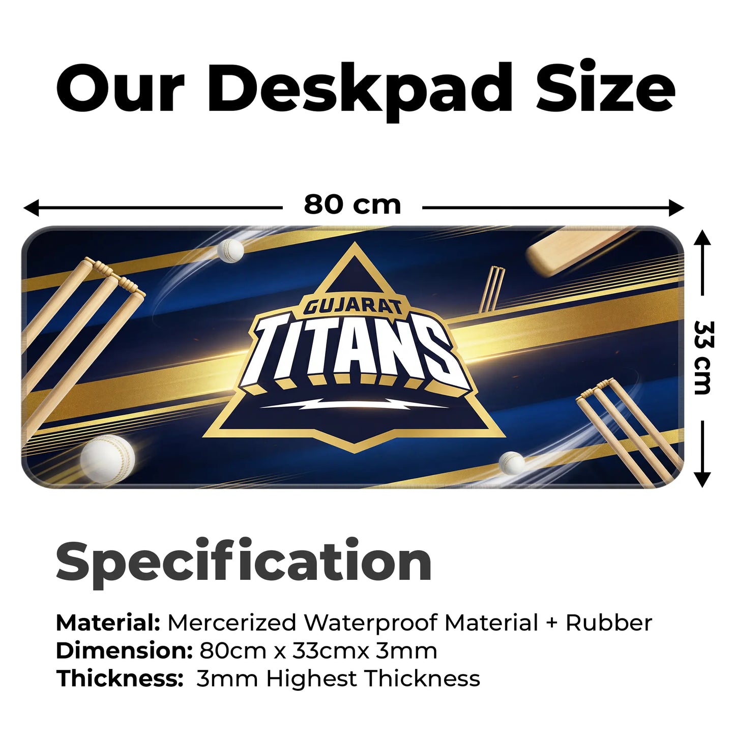 Gujarat Titans – E-XL Size Mousepad (Special Cricket Edition)