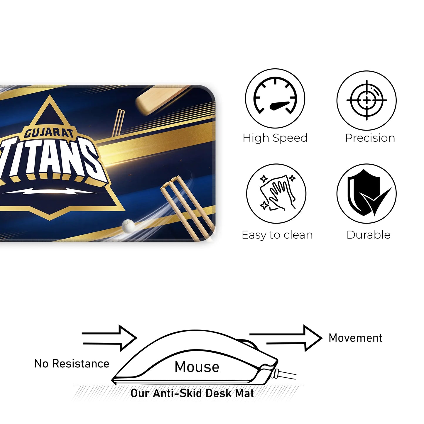 Gujarat Titans – E-XL Size Mousepad (Special Cricket Edition)