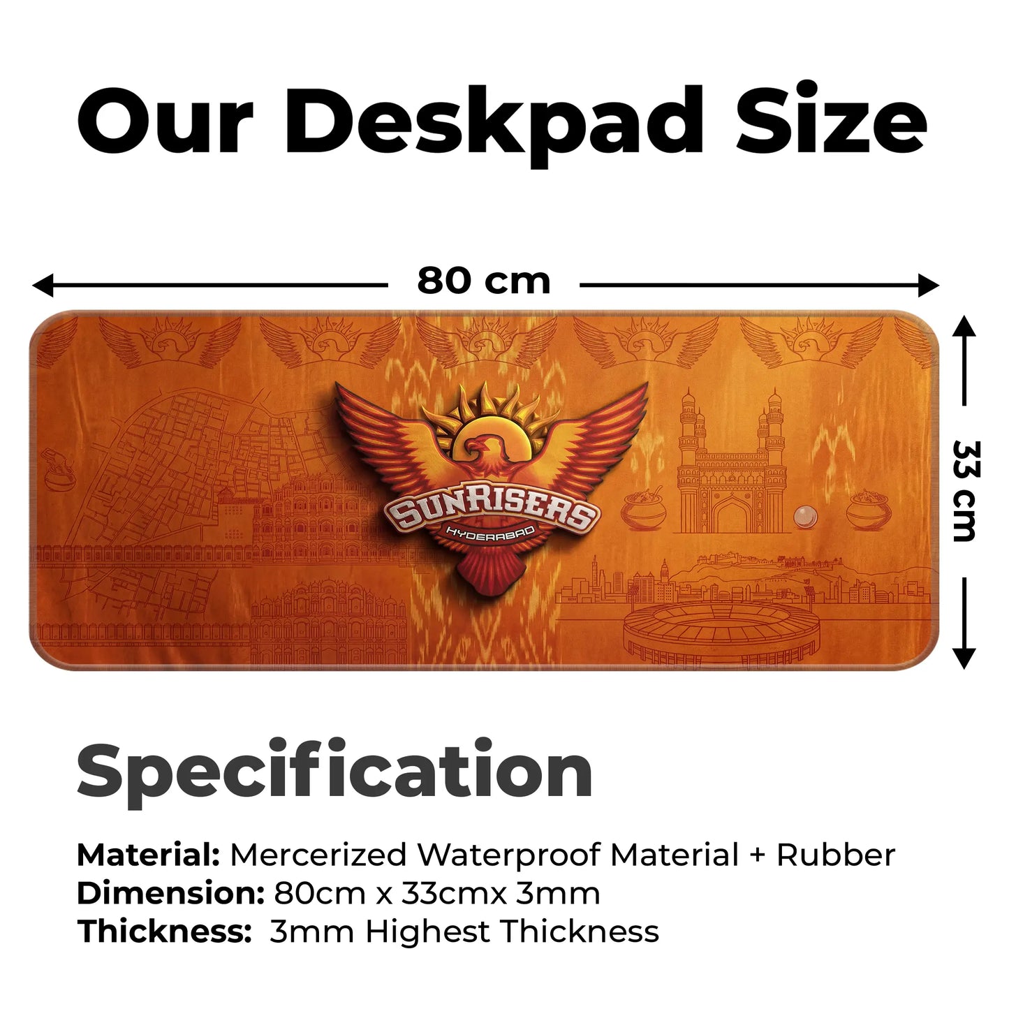 Sunrises Hyderabad – E-XL Size Mousepad (Special Cricket Edition)