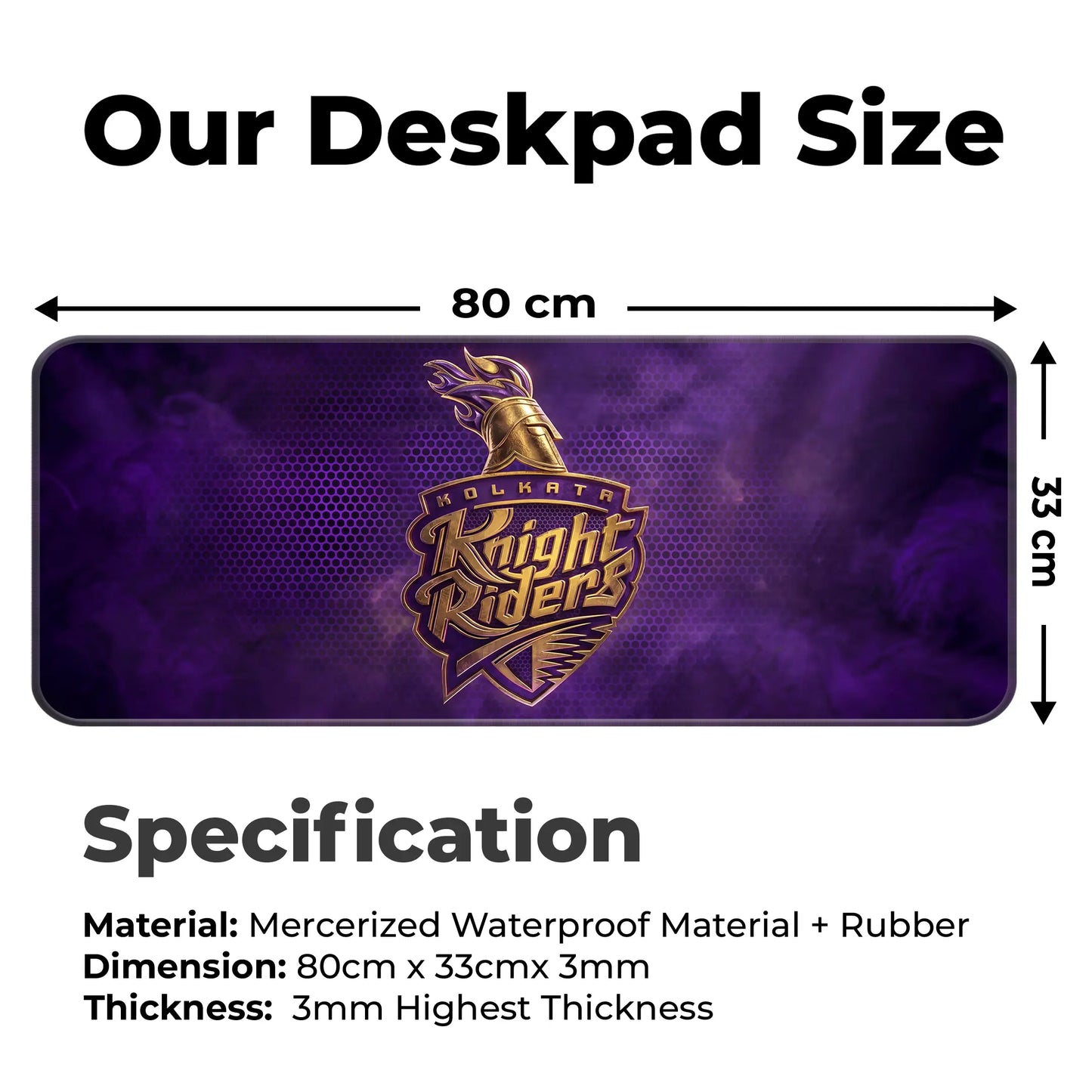 Kolkata Knight Riders – E-XL Size Mousepad (Special Cricket Edition)