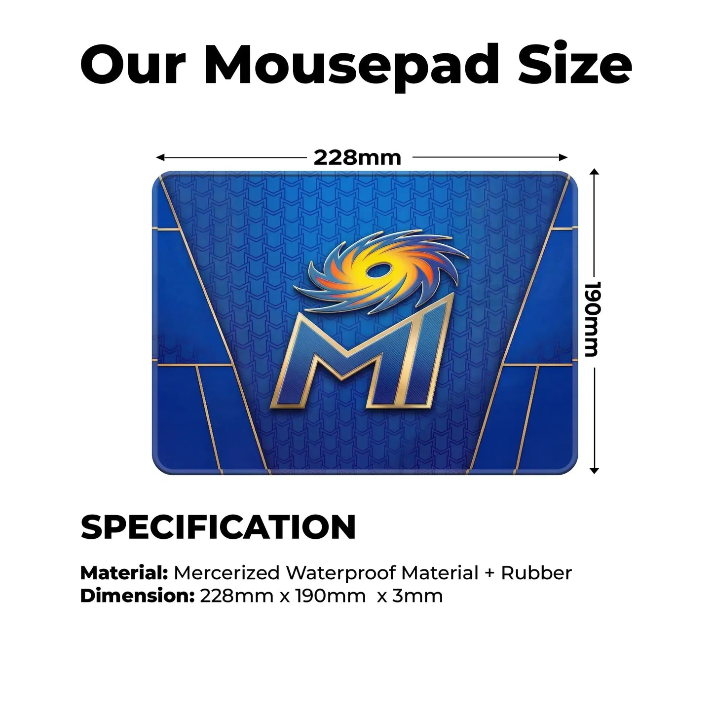 Mumbai Indians – S Size Mousepad (Special Cricket Edition)